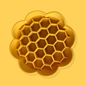 Dine: Honeycomb Slow Feeder Bowl [Golden Yellow]