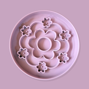 Dine: Spring Blossom Slow Feeder Bowl [Light Purple]