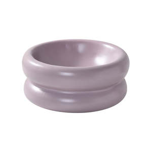 Bowl: Donut Ceramic Double Layer Pet Bowl [Taro Purple]