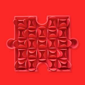 Dine: Pawzzle Enrichment Foraging Mat [Red]