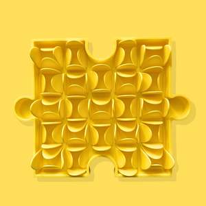 Pawzzle Enrichment Foraging Mat [Yellow]