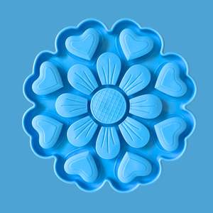 Flower Puzzle Slow Feeder Mat [Blue]