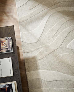 Baya Refined Texture Floor Rugs: Shoreline Sand Floor Rug