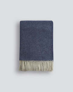 Pure Wool Throws: Bambina Aegean Blue Throw