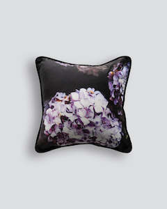 Velvets: Dark Botanic Hydrangea Cushion