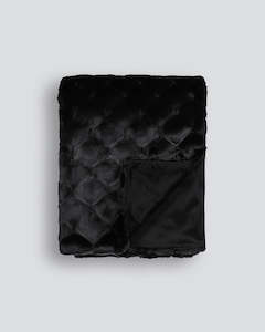 Luxury Faux Fur Throws: Valentina Black Throw