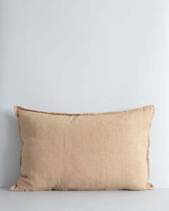 100 Linen: Arcadia Toasted Coconut Lumbar Cushion