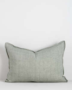 100 Linen: Arcadia Sage Lumbar Cushion