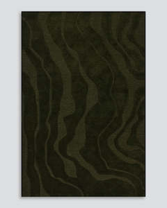 Contemporary Textured Floor Rugs: Mira Olive Floor Rug
