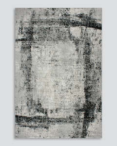 Ollo: Quinn Ivory/Black Floor Rug
