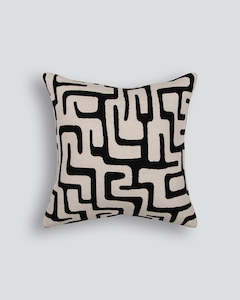 Luxor Ecru/Black Cushion