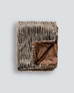 Elmwood Throw Collection: Speckled Kiwi Faux Fur Throw