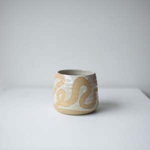 Squiggle Pot - Satin White #6