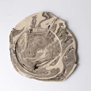 Moon Jar Hangari Collection Copy: Cracked Earth platter
