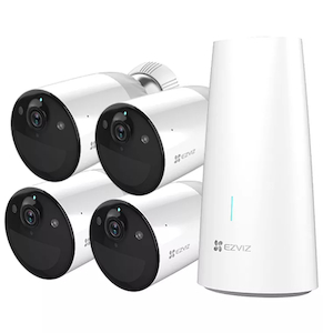 EZVIZ BC1-B4 Wire-Free Smart Camera System - 4 Pack, 1920 x 1080, 30FPS, H.265, &hellip;