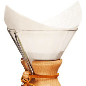 Coffee Brewing Accessories: CHEMEX® bonded filters pre-folded squares