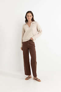 RHYTHM LEXIE V-NECK JUMPER WMN
