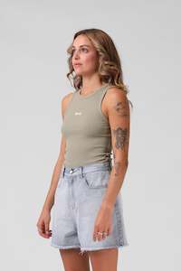 RPM HEART RIBBED SINGLET WMN