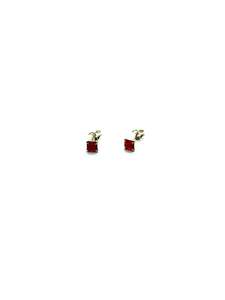 Some: SOME RED RHOMBUS STUD EARRINGS
