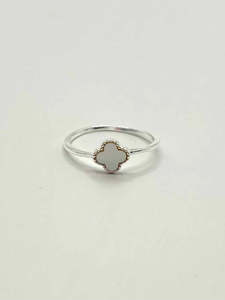 SOME LUCKY BLOSSOM WHITE RING