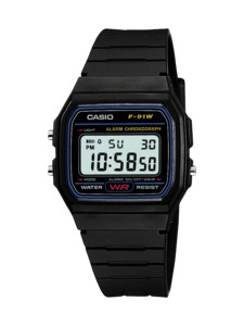 Watches: CASIO MENS DIGITAL WATCH F91W-1