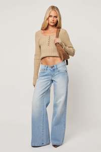 A BRAND 00 WIDE KAIA WORN JEAN WMN