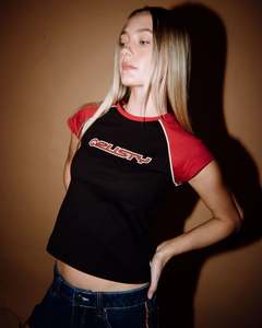 Womens Tshirts Longsleeves 1: RUSTY ARCHIVED RAGLAN BABY TEE WMN
