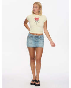 Sale Womens: WORSHIP JILTED MICRO DENIM SKIRT WMN