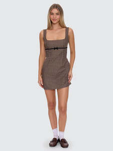 THRILLS STATE OF MIND CHECK DRESS WMN