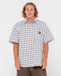 RUSTY WORLDWIDE CURVED HEM SHIRT MENS