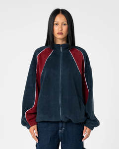 RUSTY TWO TIDES ZIP THROUGH SHERPA FLEECE WMN