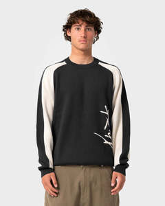 RUSTY ROLL SAFE BOXY KNITTED CREW MENS
