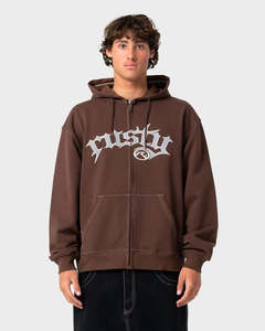 Mens Hoods Jumpers 2 0: RUSTY FREAKER ZIP THROUGH HOODED FLEECE MENS