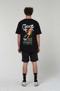 M Tshirts Longsleeves: CRATE X SPACEMAN CANDY SCRIPT TEE MENS