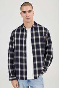 Mens Shirts: ROLLAS PREP FLANNEL SHIRT MENS