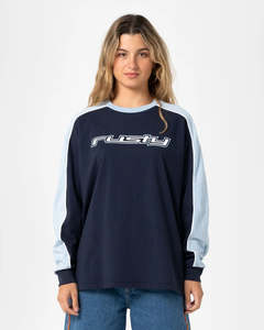 Womens Tshirts Longsleeves 1: RUSTY FINE LINE CONTRAST L/S TEE WMN
