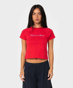 RUSTY BRASSY BABY TEE WMN