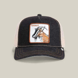 Hats: GOORIN THE GOAT TRUCKER HAT
