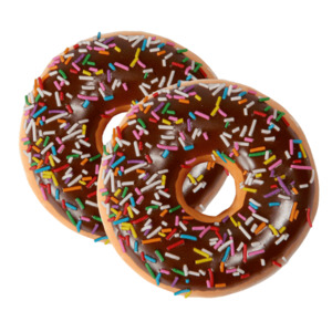 Products: Kiwi Donuts - Round Chocolate Sprinkle Donuts - Future Foods Auckland