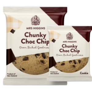Products: Mrs Higgins - Chunky Choc Chip Cookie - Future Foods Auckland