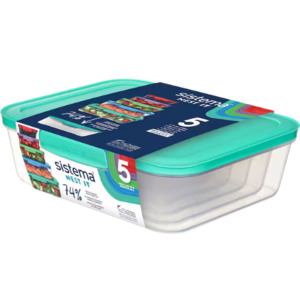 Products: Sistema Nest It Containers 5 Pack - Future Foods Auckland