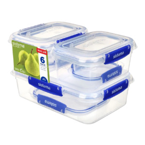 Products: Sistema Klip It Plus Container Set 6 Pack - Future Foods Auckland