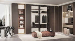 LuxeLine Series Walk-In Wardrobe & Dresser Suite