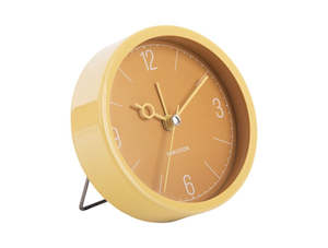 Alarm Clocks: Monocle Alarm Clock - Ochre Yellow