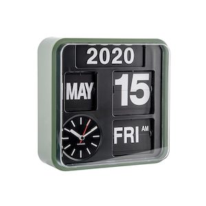 Wall Clock: Mini Flip Clock - Jungle Green [PRE-ORDER JULY]