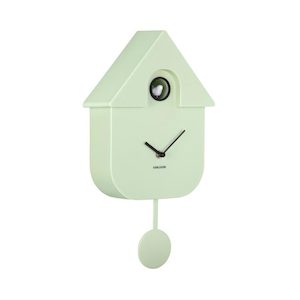 Wall Clock: Modern Cuckoo Clock - Soft Green [PRE-ORDER JULY]