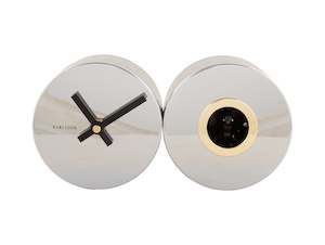 Wall Clock: Duo Cuckoo Clock - Chrome