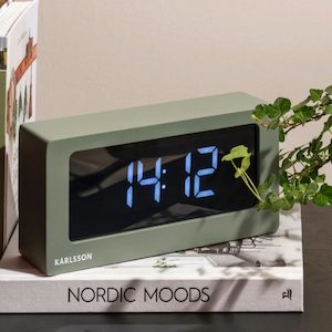 Boxed LED Alarm/Table Clock - Jungle Green  [PRE-ORDER JULY]