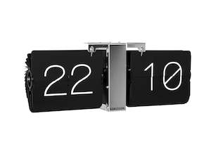 Flip No Case Clock - Black/Silver
