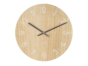 Table Clock: Glass Light Wood Clock Small